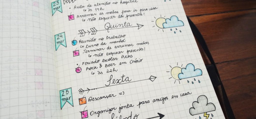 método bullet journal bujo exemplo log diario