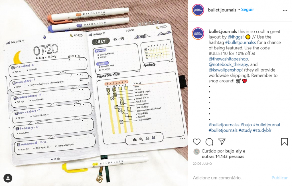 método bullet journal bujo instagram bullet.journals