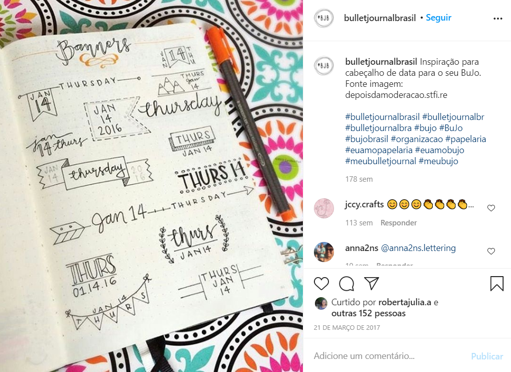 método bullet journal bujo instagram bulletjournalbrasil